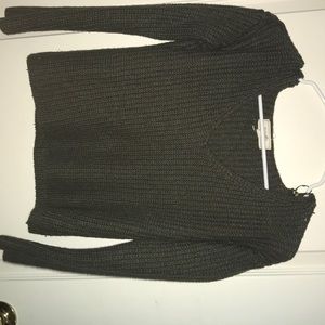 Army green knit sweater